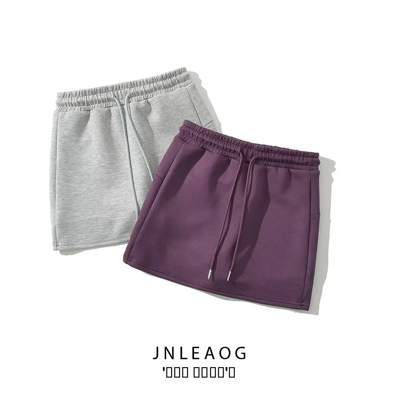 

JNLEAOG Women's Faionable Versatile Airy Spor Casual Skirt Autumn New Arrival Stand Fit Knitted Polyester Fiber