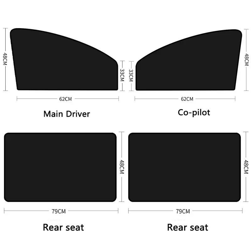 Magnetic Car Sunshade UV Protection Car Curtains Sun Shield Cover Double Sides Car Window Sunshade Protector Window Film Cover