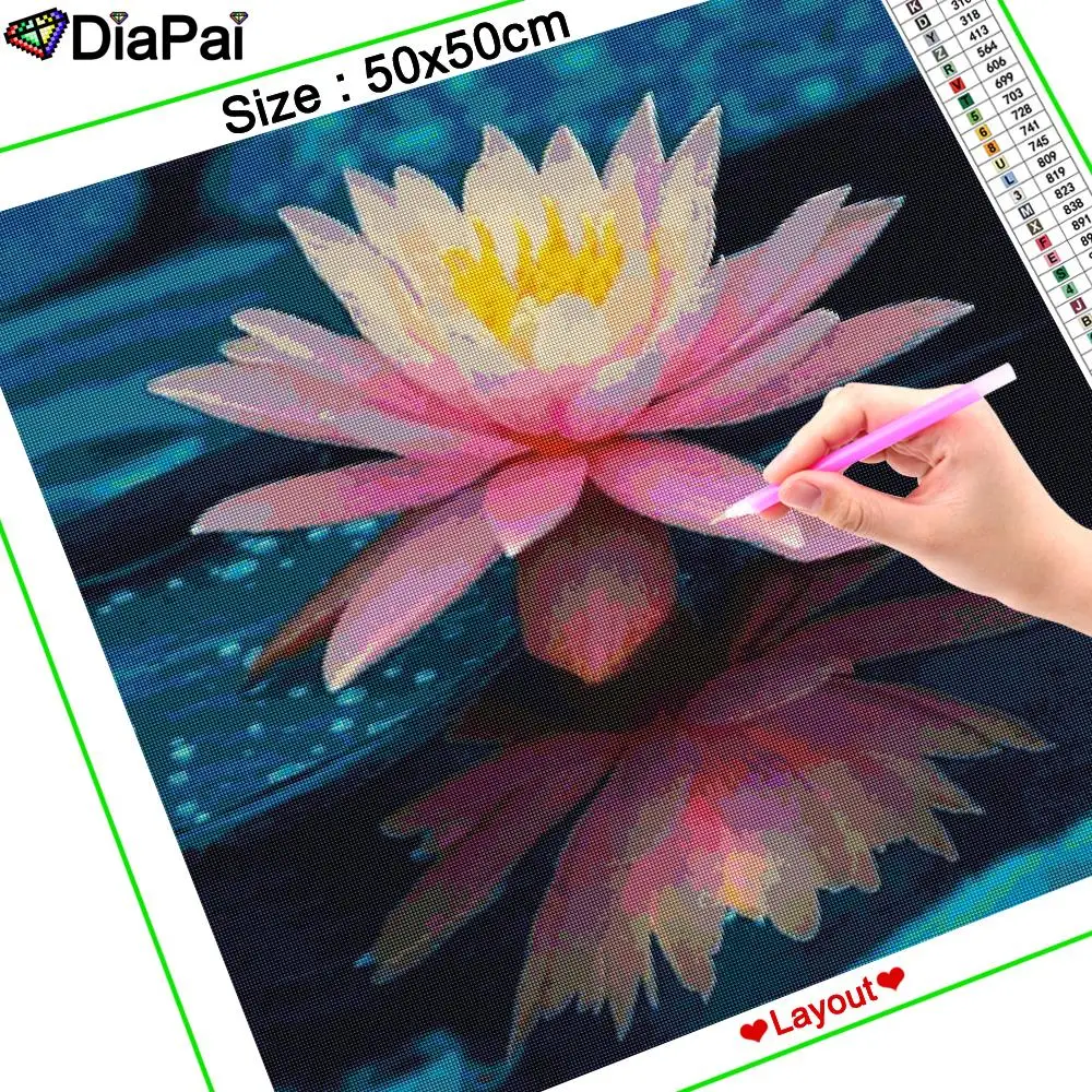 DIAPAI Square Round Drill 5D Diamond Painting Environmental Crafts Full Diamond Embroidery 