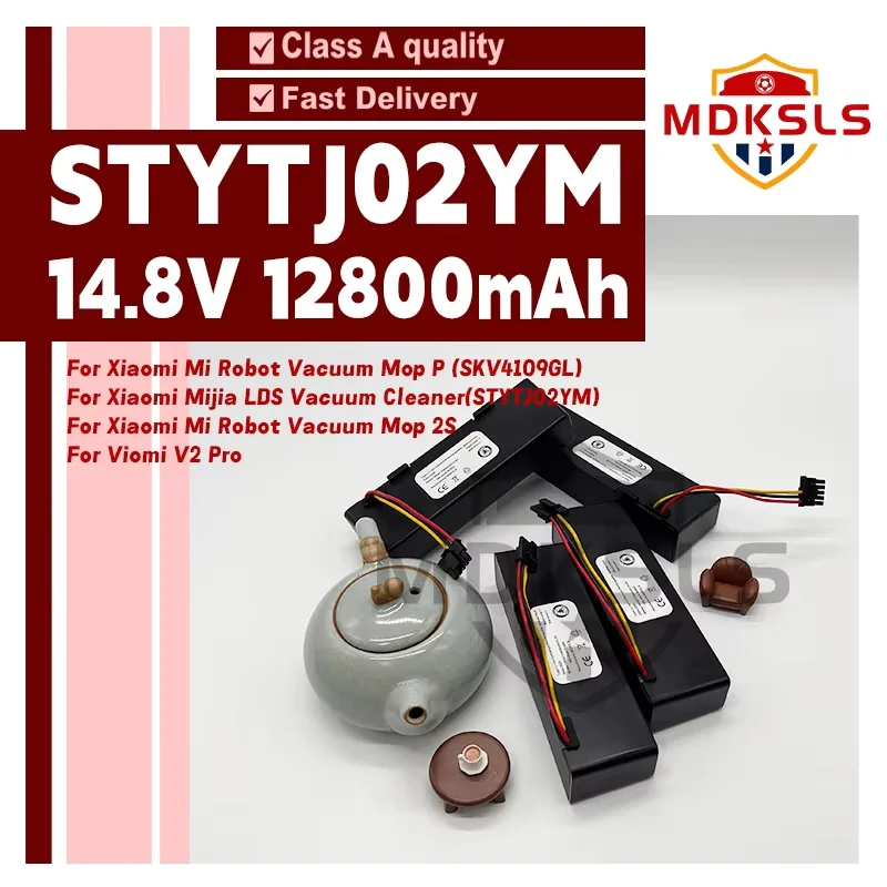 New Original 14.8V 12800mAh STYTJ02YM for Xiaomi Mijia LDS Vacuum Cleaner,Mi Robot Vacuum-Mop,Mi Robot Vacuum-Mop 2S/Haier JX37
