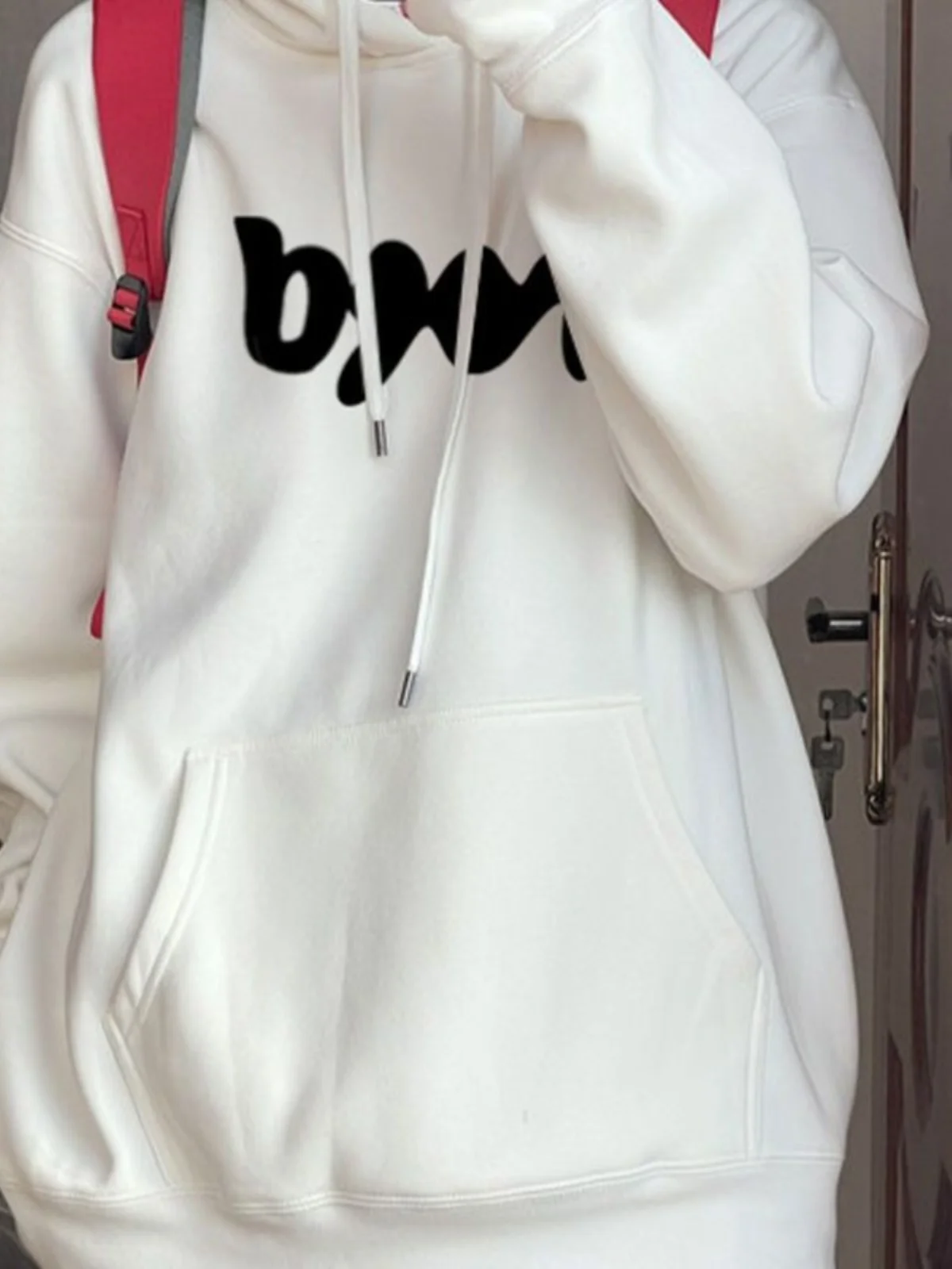 

American Style Oversize Hoodie Women's Thin New 2024 Casual Loose Fit Long Sleeve Polyester Fiber Print Streetwear