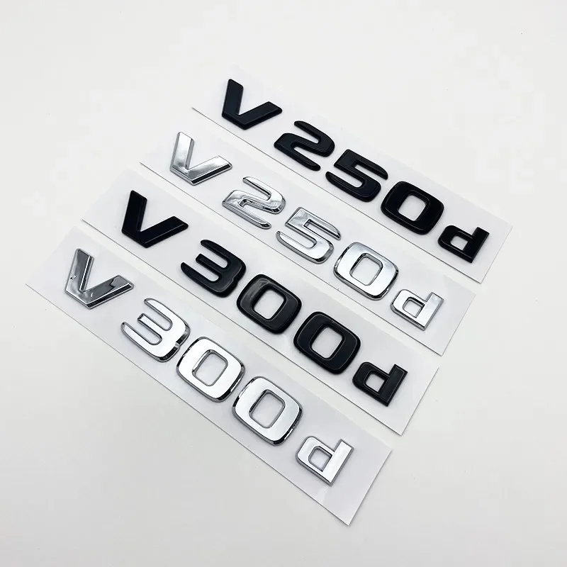 3D Letters V250d V300d NIGHT EDITION ABS Emblem for Mercedes Benz V Class W447 Car Fender Badge Trunk Nameplate Sticker