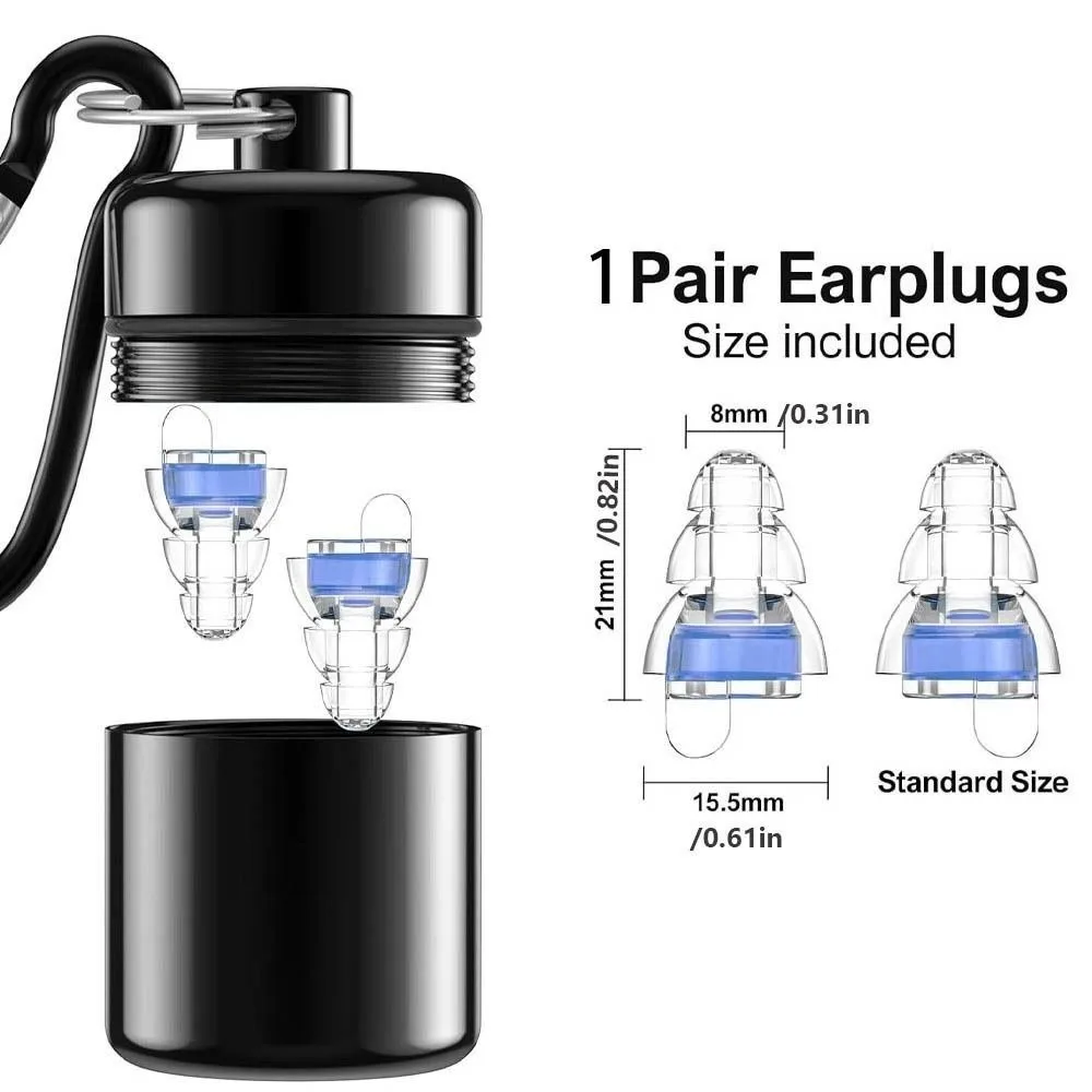 1 Pair Music Soft Silicone Ear Plugs Professional Grade Noise Reduction Ear Protection Comfortable Fit Noise Reduction Bar