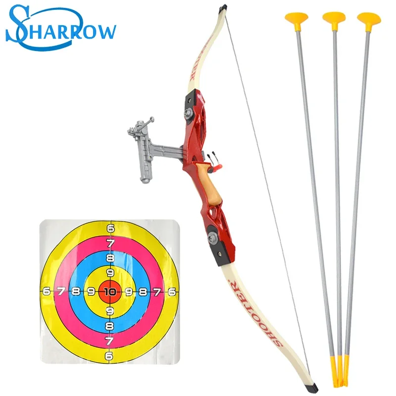 1set Archery Shooting Kids Bow and Arrow Toy Kit With Arrows and Targets For Children Youth Archery Hunting Shooting Kids Bow