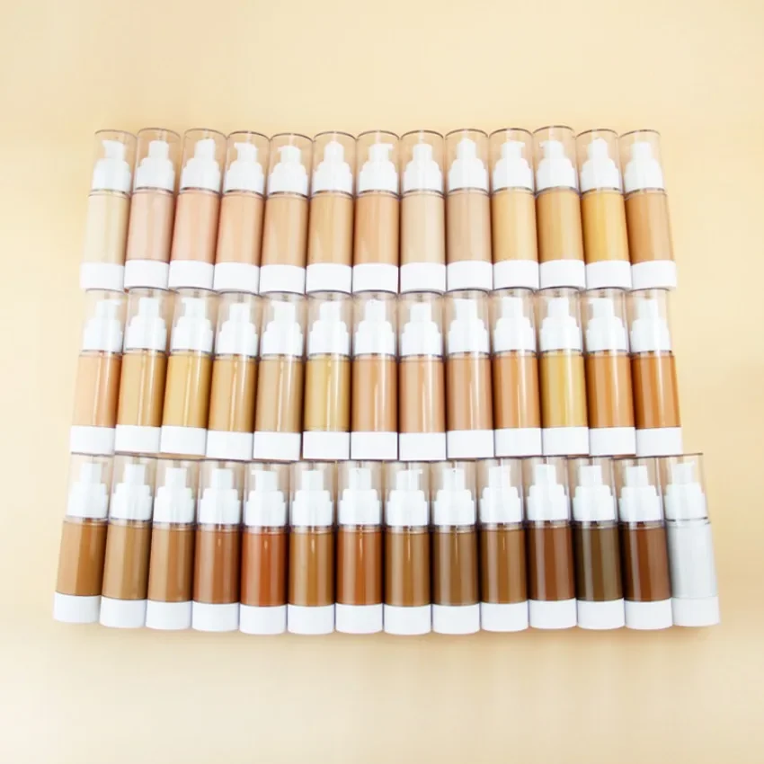 Fondotinta liquido con etichetta privata a 41 colori, copertura totale, correttore umidità impermeabile a lunga durata, trucco con logo personalizzato universale