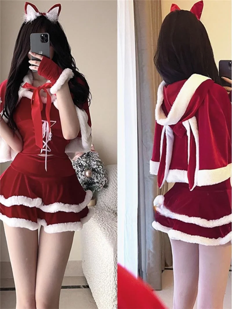 

Сексуальный костюм кролика для женщин, униформа для рождественской вечеринки, сценический наряд, косплей-костюм, зимняя новинка для женщин