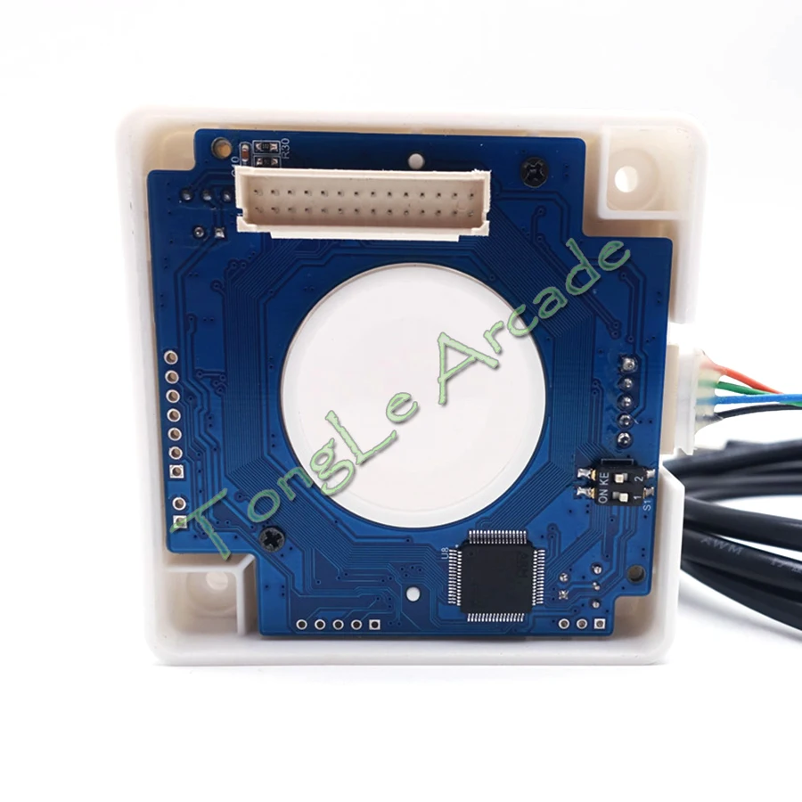 كرة التتبع المستديرة LED الماوس المضيء بقطر 2 بوصة لنظام التشغيل Windows، Linux، Android Arcade Game، يدعم توصيل لوحات المفاتيح عصا التحكم