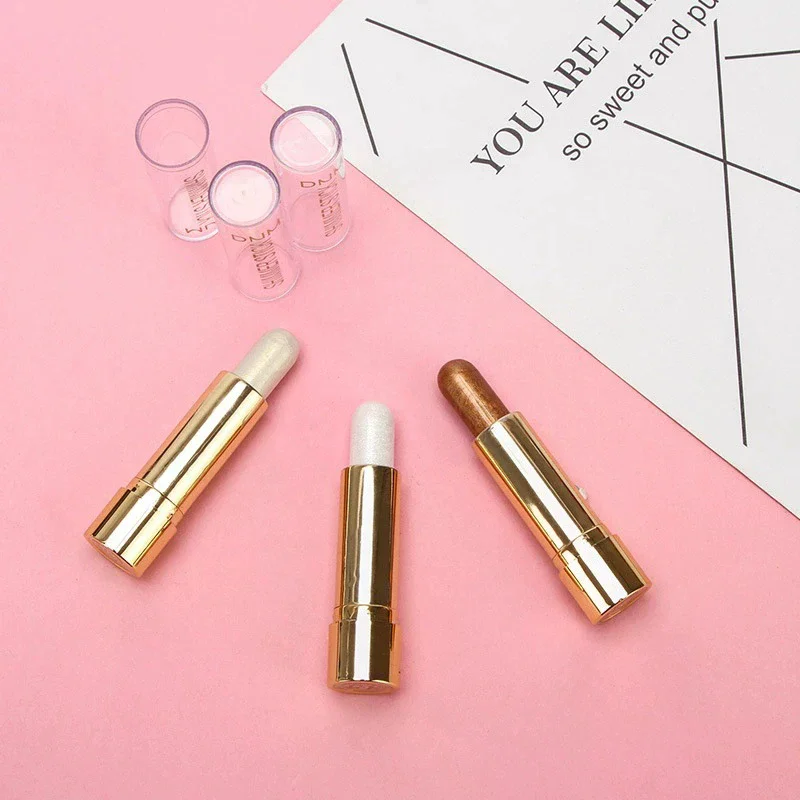 3D الوجه سطع تمييز بار مستحضرات التجميل الوجه كونتور برونزي لامع تمييز عصا المخفي كريم ماكياج أداة