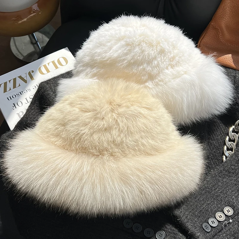 المرأة الفاخرة الشتاء قبعة ريال ريكس الأرنب الفراء الدافئة لينة منفذها القبعات سيدة الشتاء قبعة الفراء الحقيقي بيني #6