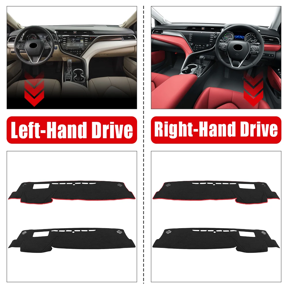 غطاء لوحة سيارة تجنب لوحة مضيئة لوحة أدوات السجاد لتويوتا كامري 70 XV70 2018 2019 2020 2021 2022 2023 2024 الهجين