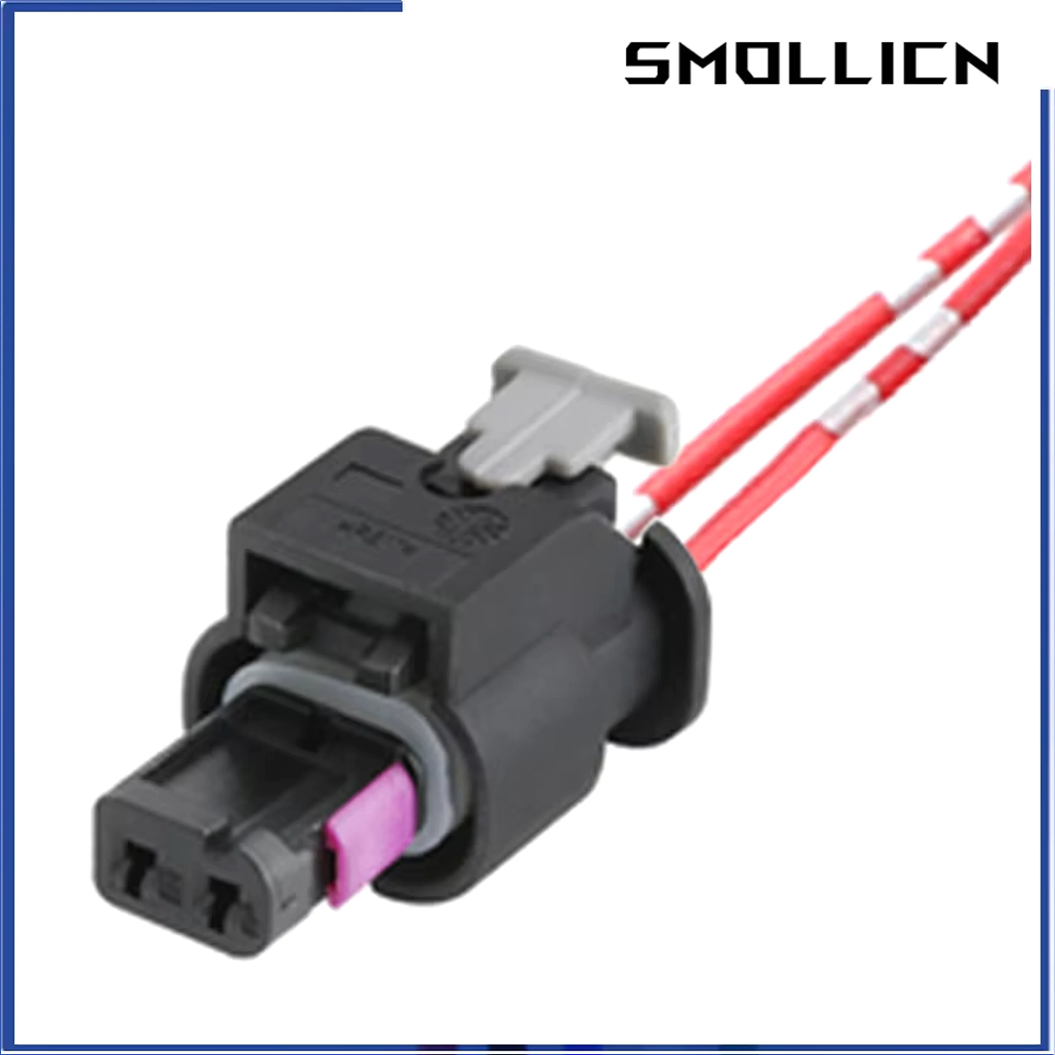1 Set 2 Pin Tyco Amp Car Fuel Injector Wire Harness Connector Waterproof Impact Sensor Plugs 0-2112986-1 1-1718643-1 For VW Audi