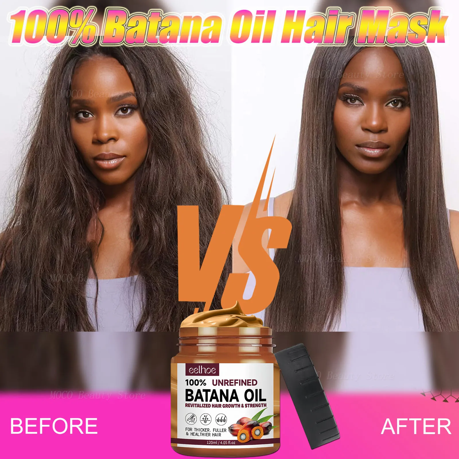 

Batana Oil Hair Conditioner Hair Growth Oil Natural Treatment Nourish Reduce Hair Loss Anti-Breakage Repairing Hair Care Product