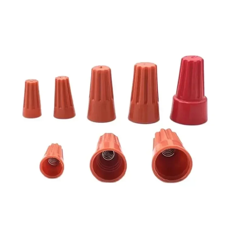 500/1000pcs Wired Connector Caps Electrical Wire Connection Screw Terminals With Spring Insert Twist Nuts Caps P1 to P6