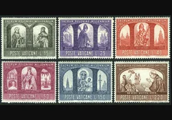 6Pcs/Set New Vatican Post Stamp 1966 Poland Converted To Christianity Sculpture Stamps MNH