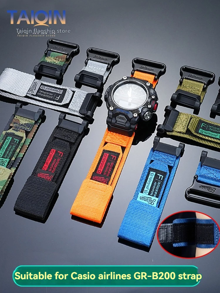 Ремешок для часов GR B200 из нейлонового полотна для Casio G-SHOCK 5635 GR-B200 GR-B200-1A2/1A/1A9/1A2PR, модифицированный браслет для активного отдыха