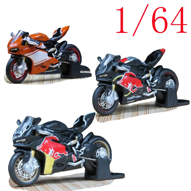 

Mini Bike Diecast 1/64 Scale Ducati 1199 Motorcycle Model Alloy Ducati Motorcycle Model Static Scene Ornament