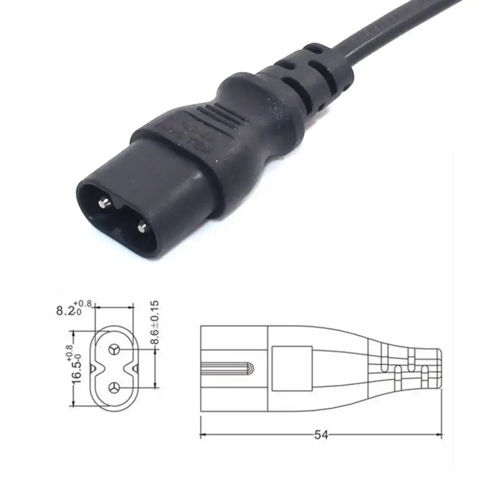 Korte 30 Cm IEC320 C7 Om C8 Verlengsnoeren, C8-C7 Iec Jumper Kabel Met Swith, man-vrouw 2PIN Power Line, H03VVH2-F 2x0.75mm