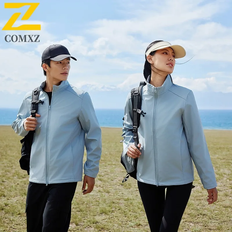 سترة COMXZ Urban للرجال بغطاء للرأس للتخييم في الهواء الطلق معطف متين وبسيط وفضفاض وخفيف الوزن للخريف معطف جديد للدراجات النارية #2