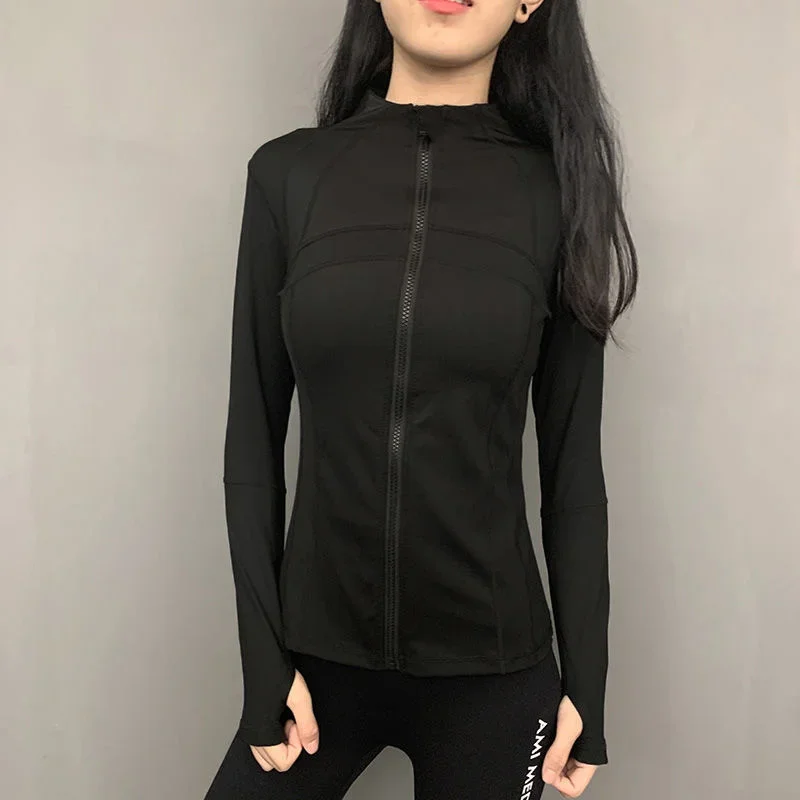 Yoga Crop Top Płaszcz sportowy Kobiety Bieganie Odzież treningowa Joga Kardigan Top Wiosna Lato Nowy Top Deportivo Mujer Camisetas