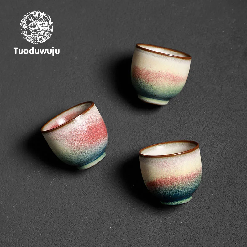 

Chinese Ceramic Tea Cup with Master Cup, Kung Fu Tea Set with Tea Cup, High-End Single Cup, Tea Bowl for Women, XH184