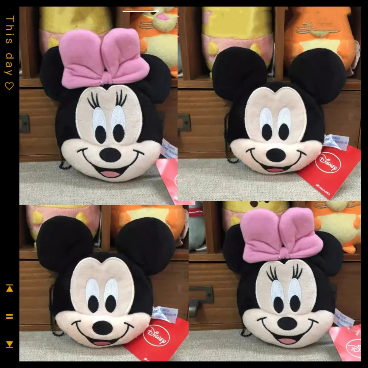

Japanese Disney Cute Cartoon Anime Surrounding Mickey Mouse Storage Coin Bag Zero Wallet Keychain Bag Kawaii