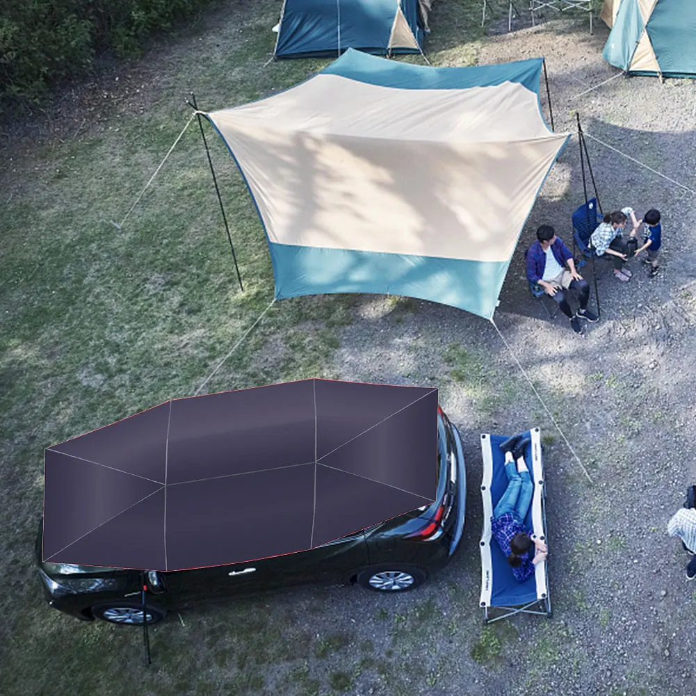 

Folded Car Umbrella Anti-UV Vehicle Canopy Protector Waterproof Automobile Protection Umbrella for Outdoor Camping Fishing