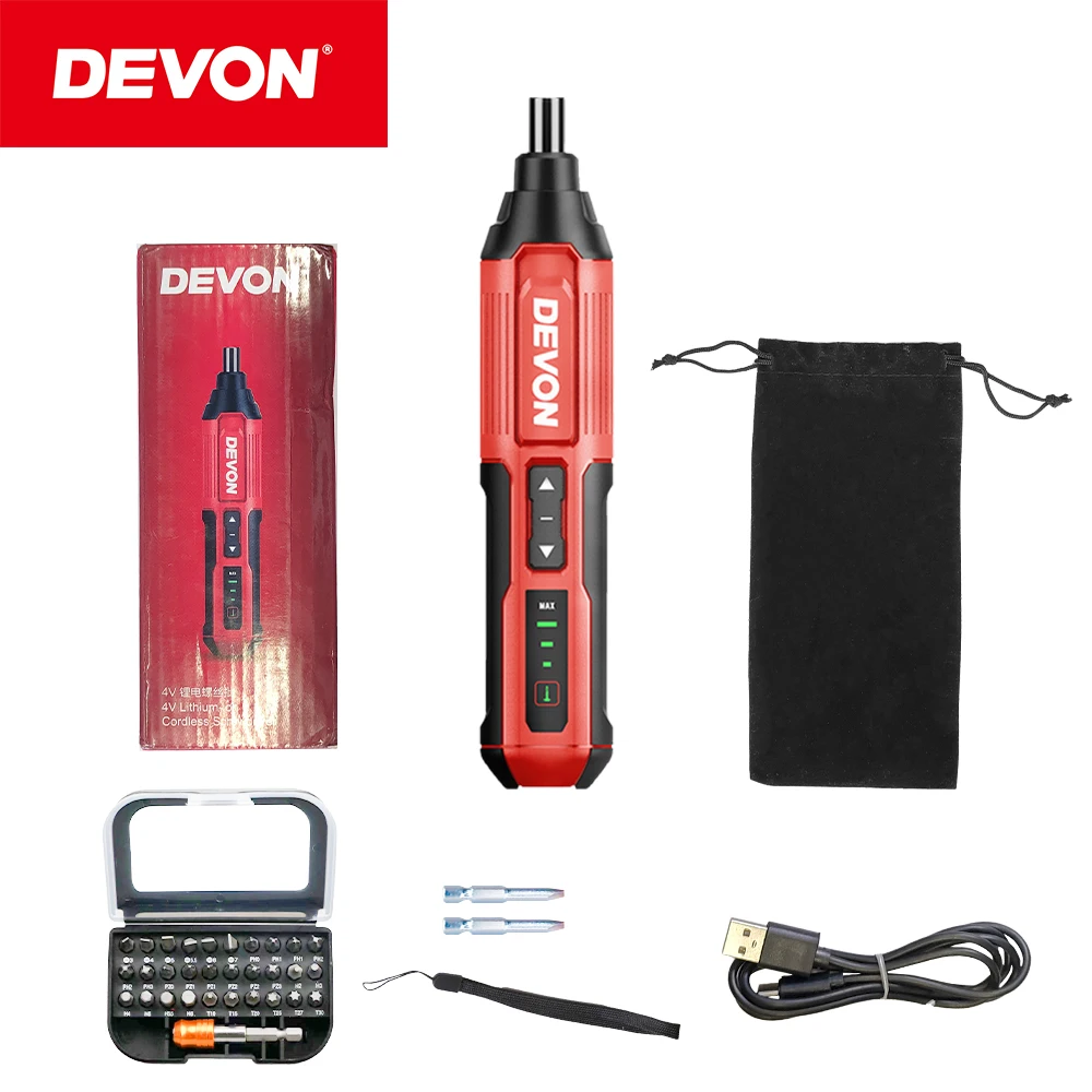 

4V Precision Electric Screwdriver Cordless Screwdriver Set Rechargeable USB Charging Driver Drill Power Tools LED Light For Home