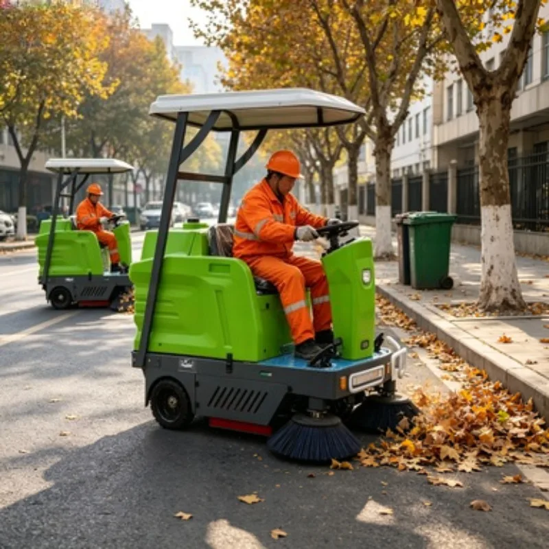 Road Sweeper Truck Vacuum Street Sweeping Vehicle Commercial Cleaning Truck Cleaning Floor Sweeper on the Road