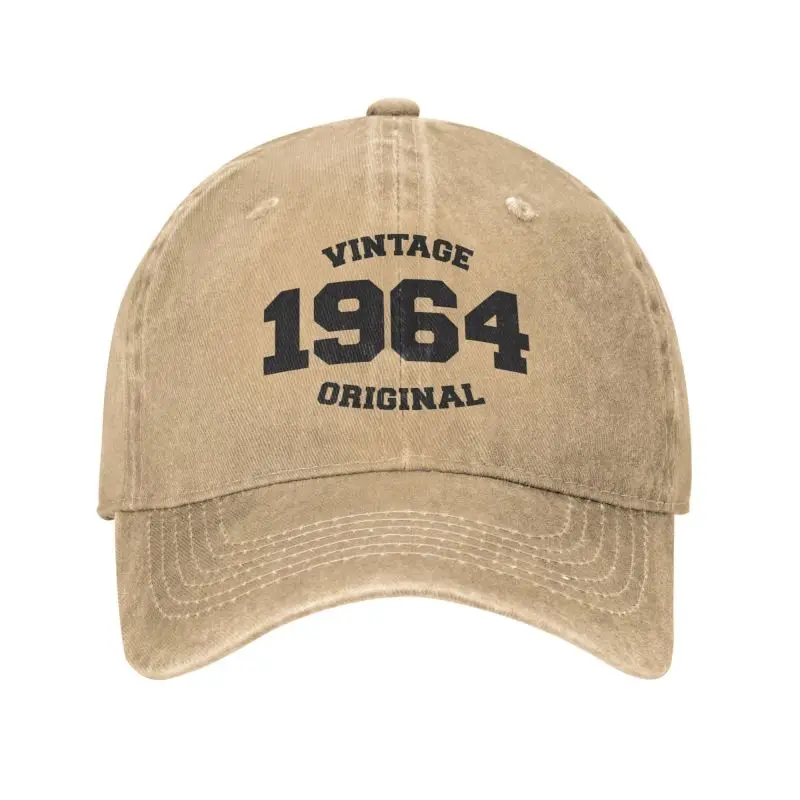 Custom Fashion Cotton Vintage Born In 1964 Original Birthday Gift Baseball Cap Women Men Custom Adjustable Adult Dad Hat Summer