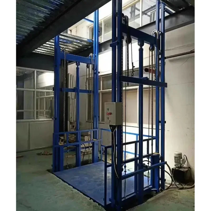Hydraulic Goods Lift, 2-3 Ton Loading Elevator Platform for Indoor/Outdoor Fixed Freight Lifting