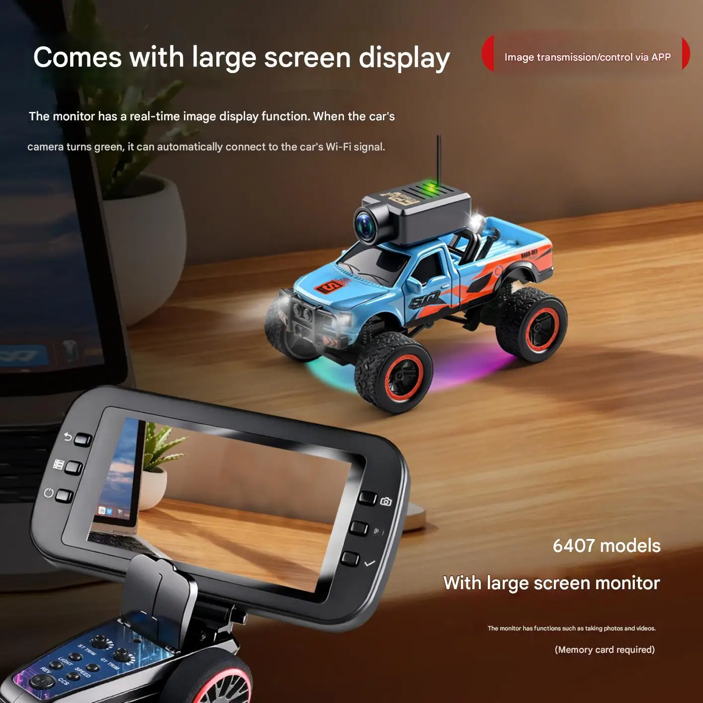 WL6407 VR 1:64 FPV Rc Car Mini Full proportion with Camera Display 2.4G High Speed Drift Racing Vehicle Desktop Toys Gifts