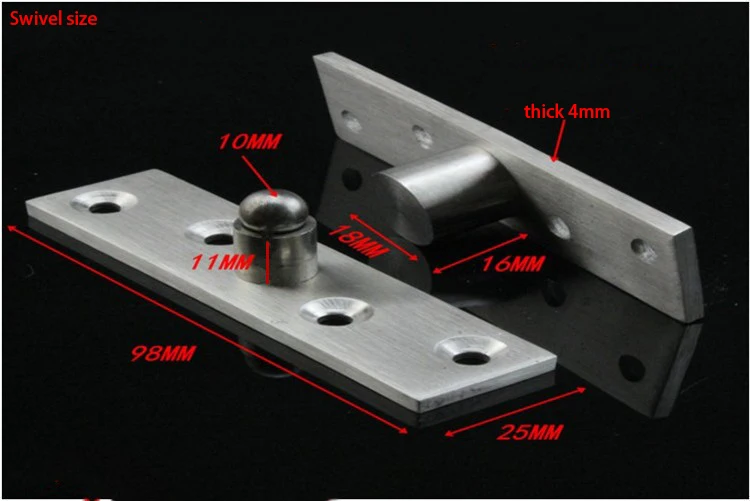 Stainless steel 360 degree rotating world axis invisible door hinge wooden door upper and lower hinge positioning door axis hidd