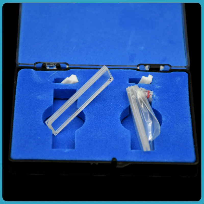 2pcs Quartz Cuvette Light Path 1-100mm Spectrometer Liquid Absorption Cell 350ul~35ml Molten Sintering Lab Sample Test Cell