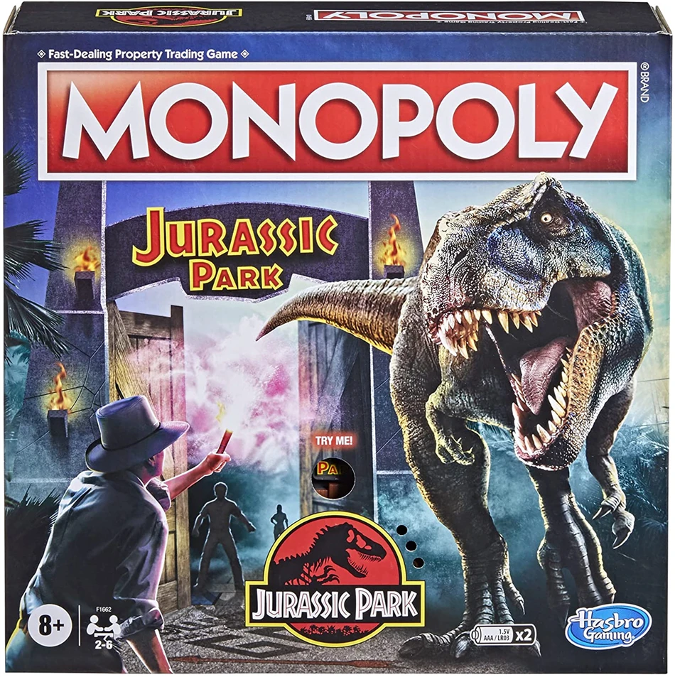 Hasbro Monopoly Jurassic Park Board Game Card Game Electronic Family Gathering Puzzle Game Boxed Children Adult Toy Gift