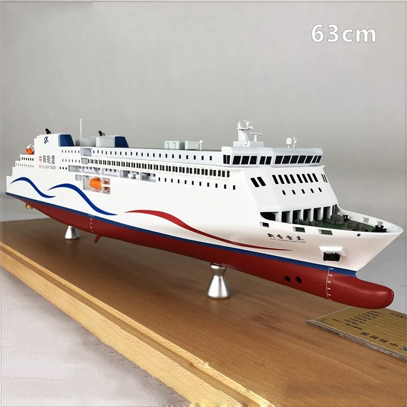 

63cm 700 Passenger Ship Xinxiang Shenlan Ferry Custom Passenger Ship Model Sino-Korea Ferry Model Ornaments