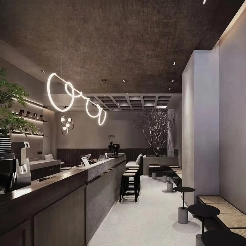 Shopfitting Professional Commercial Coffee Shop Counter Cafe Shop Interior Design Chairs for Coffee Shop