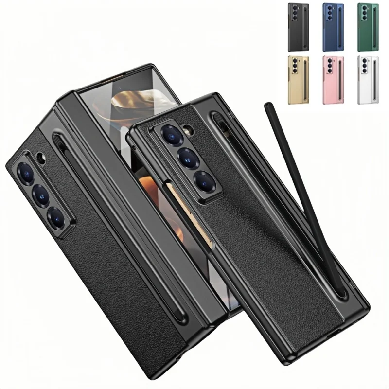 

Case with Stylus For Samsung Galaxy Z Fold SE W25 Glass Screen Hinge Protective Cover