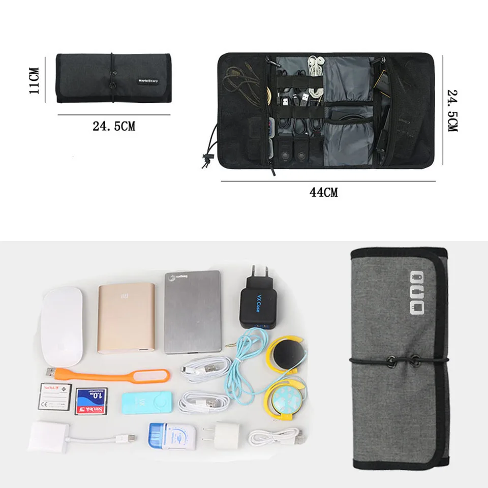 Travel Storage Bag Kit Data Cable U Disk Power Bank Electronic Accessories Digital Gadget Devices Divider Organizer Containers