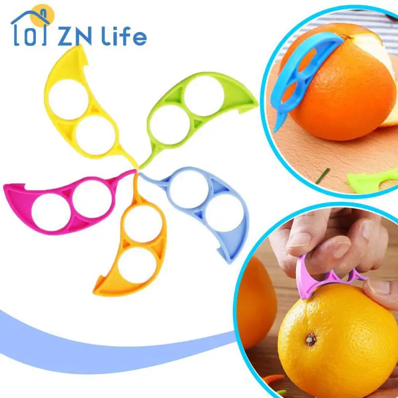 Plastic Easy Slicer Peeler Remover Opener Fruit Orange Citrus Peeler Plastic Fruit Slicer Cutter Creative Lemon Oranges Stripper