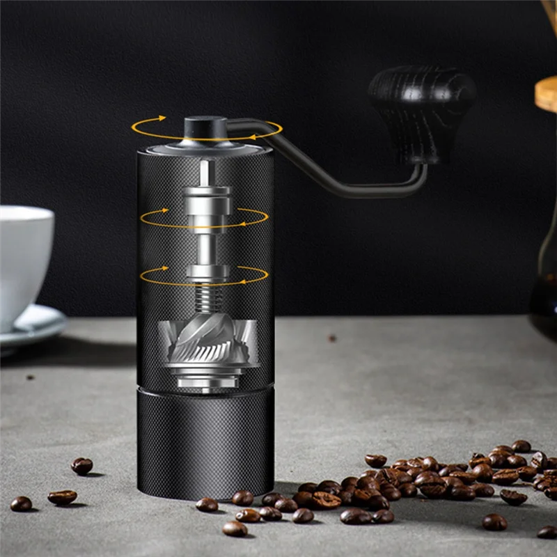 Manual Coffee Bean Grinder with Adjustable Coarseness Capacity Coffee for Hand Grinder Office Home Traveling Camping-A