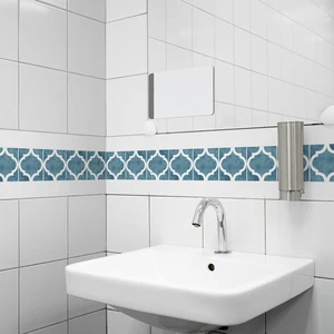 Fas Mozaik Karo Sınır Duvar Sticker, Süpürgelik Tarzı Etiket, DIY ve Mutfak ve Dekorasyon Banyo, 10x200cm 8 en çok satan, dekorasyon, Fas - no. 3