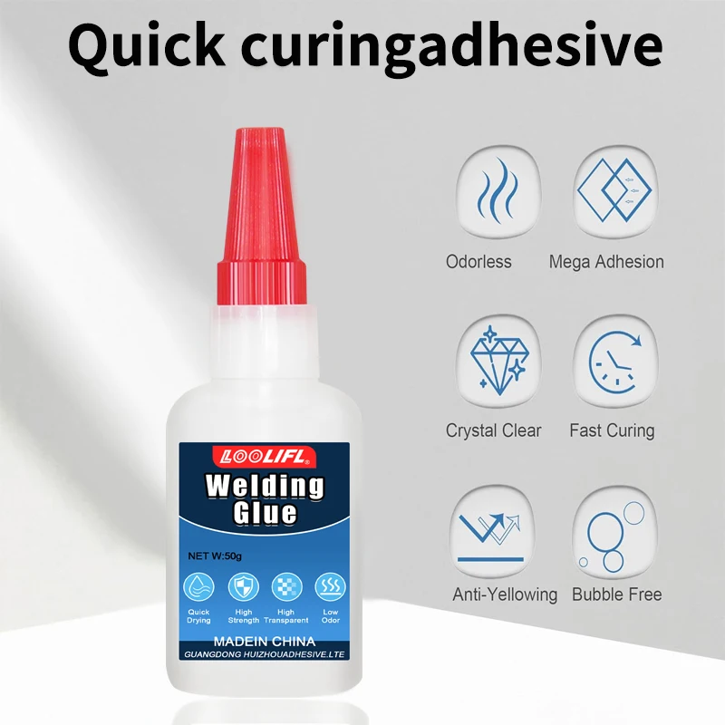 50g High-Quality Cyanoacrylate Strong Adhesive, Fast Fixing, Suitable for Woodworking,Plastic Toys, Car Models, Shoe Repair, Etc image 5