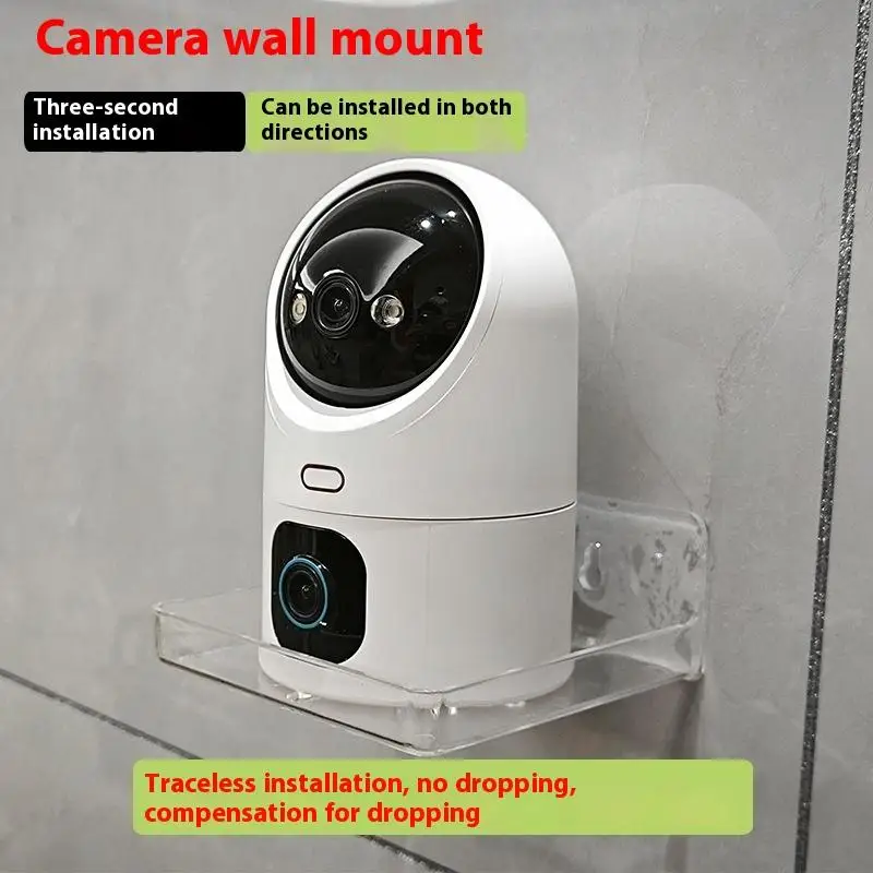 Acrylic Floating Stand for Mini Security Camera/Baby Monitor, No-Drill Installation