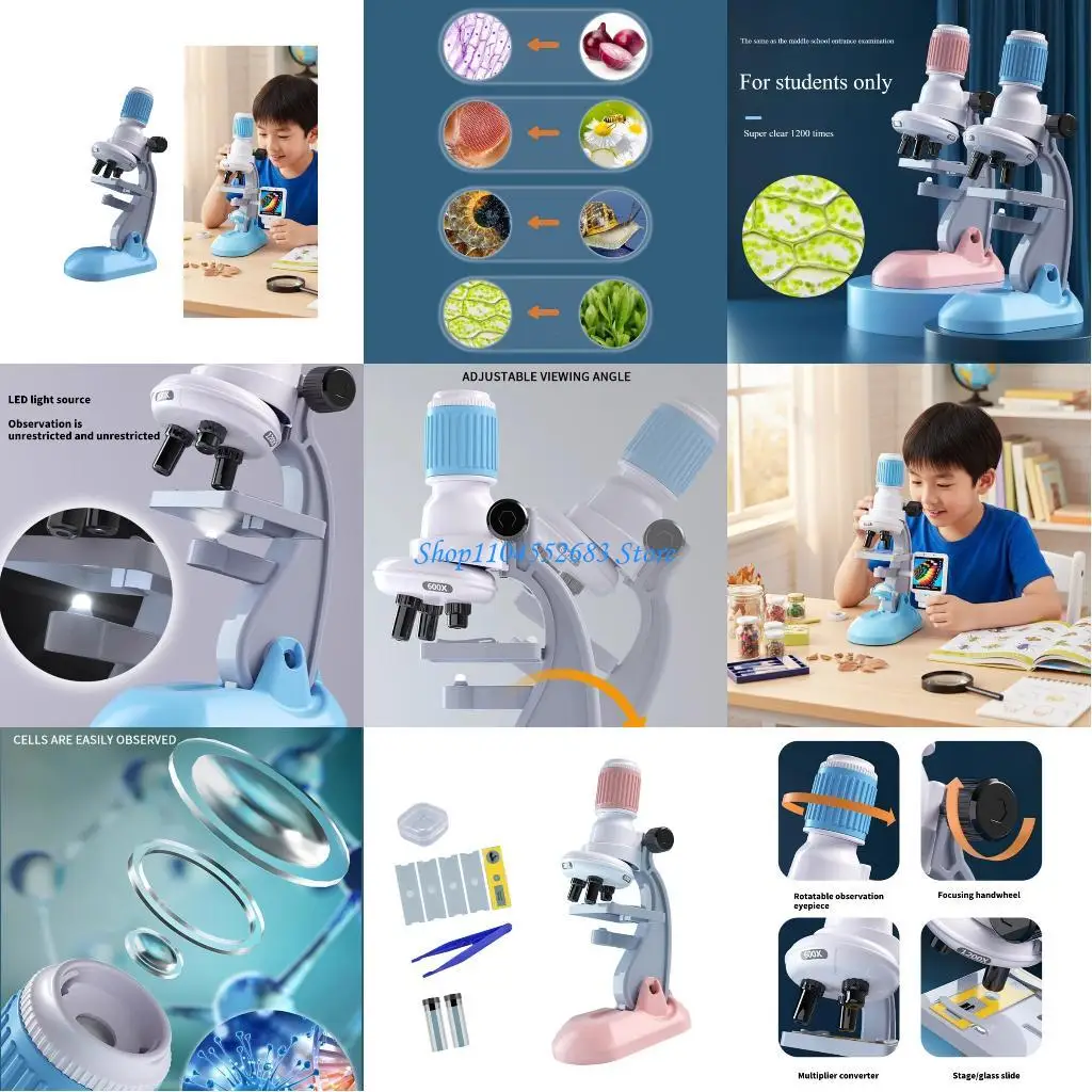 

Y6GD High Resolution Children Microscope Plastic STEM Learning Tool With Adjustable Focused