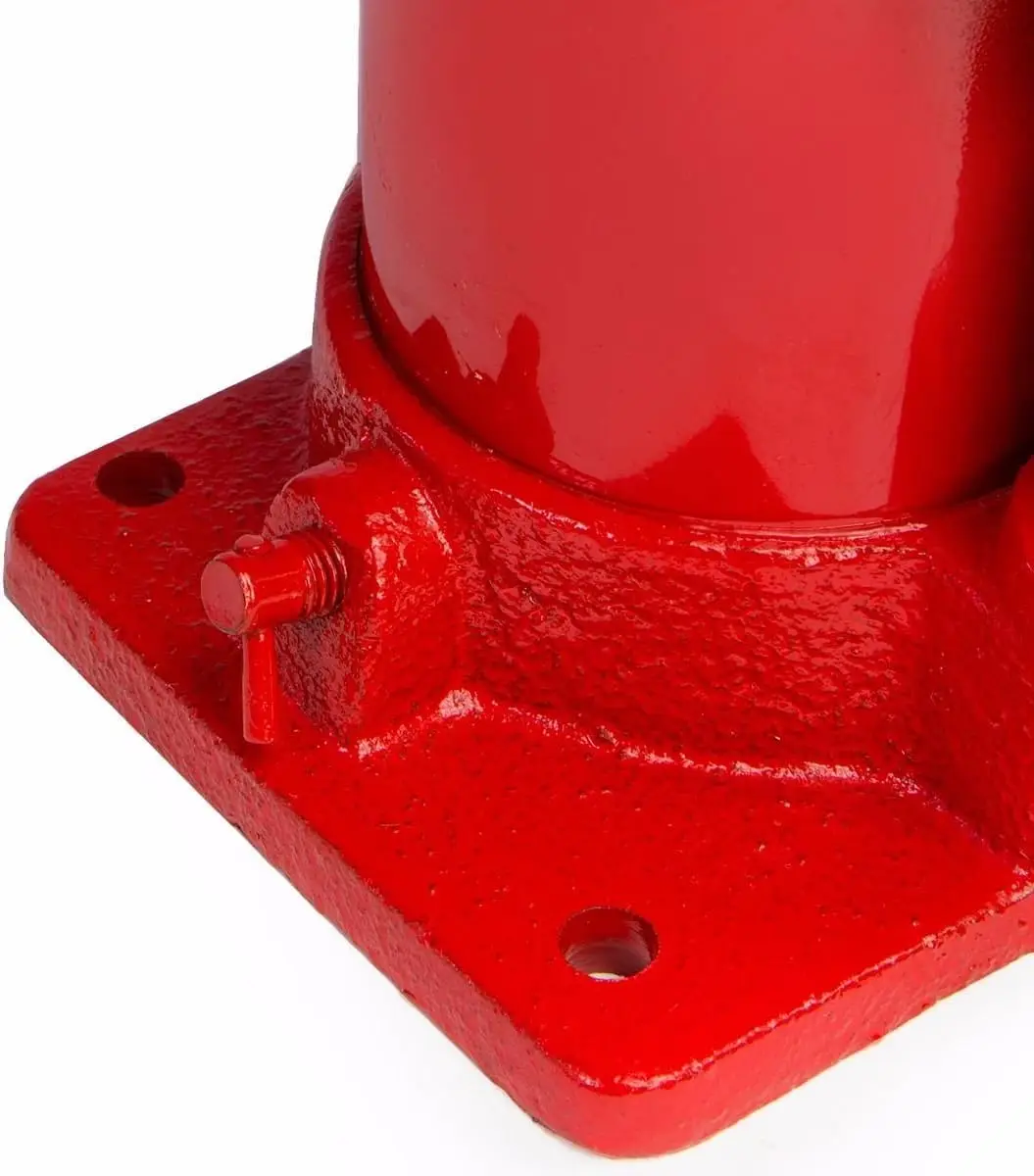 Martinetto idraulico da 8 tonnellate per sollevatore motore e gru di negozi, colore rosso, sollevamento regolabile