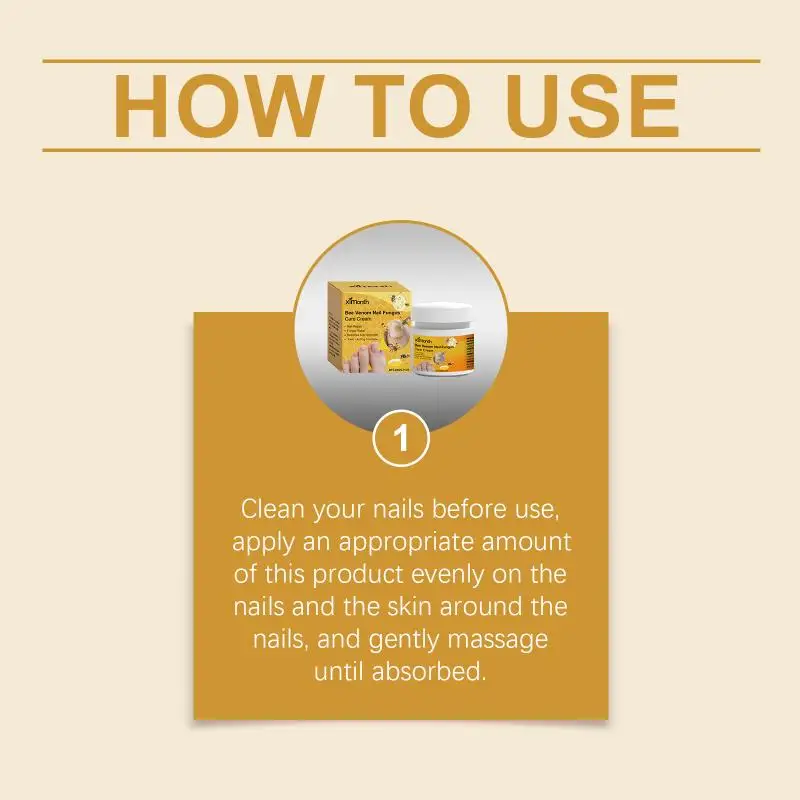 Bee Venom Nail Care Cream Gentle Nourishing Hand And Foot Nail Improvement Nail Thickening Nail Care Cream
