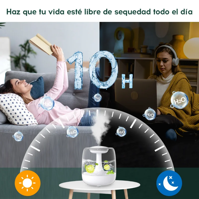 مرطب صغير محمول، مرطب رذاذ بارد صغير، 8 ساعات، مرطب سطح المكتب الشخصي لغرفة نوم الطفل، مكتب السفر