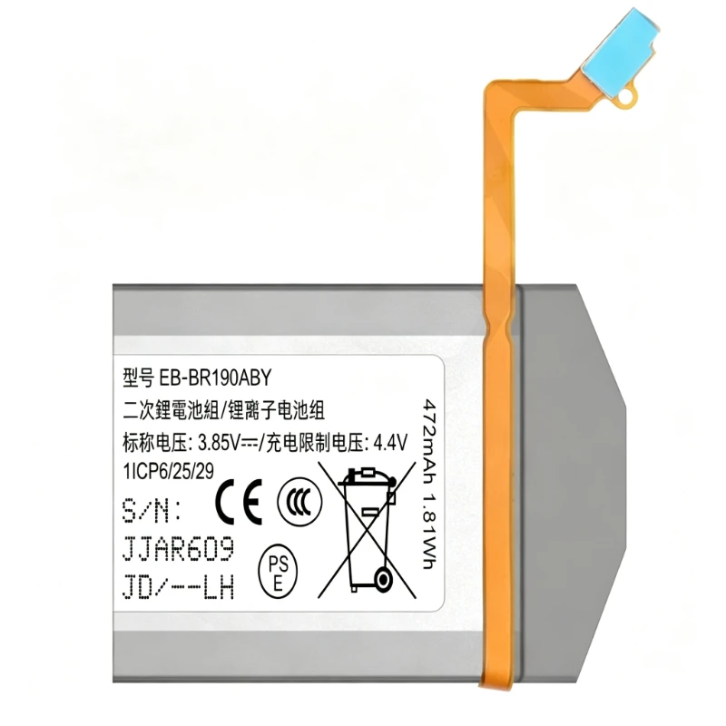 Newest EB-BR190ABY 3.85V 472mAh Li-ion Battery for Samsung Galaxy Buds Pro SM-R190 EP-QR190 Earphone High Quality Watch Battery