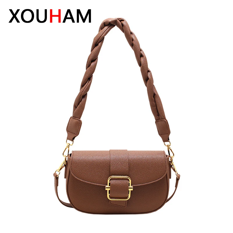 

XOUHAM Women Shoulder Bag 6 Colors PU Leather Crossbody Bags British Style Ladies Autumn Axillary Pocket Fashion Handbag Female