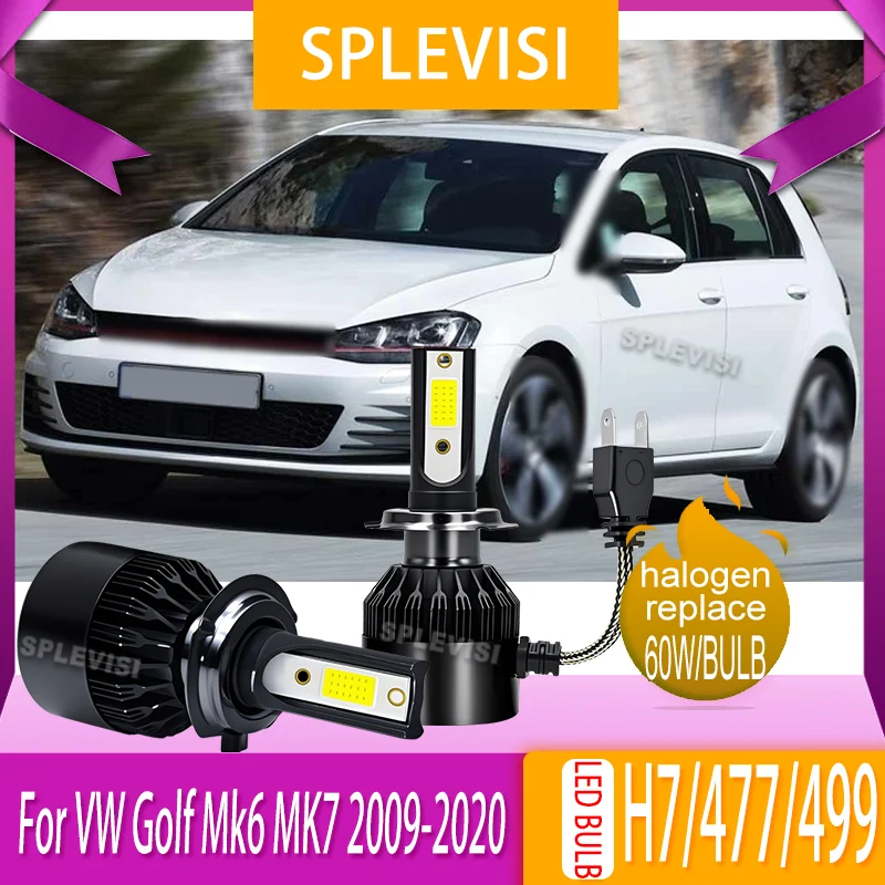 

Simple Installation Car Light LED Headlamp Low Dipped Beam Bulbs For VW Golf Mk6 MK7 2009 2010 2011 2012 2013 2014 2015-2020